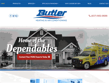 Tablet Screenshot of butlerheating.com